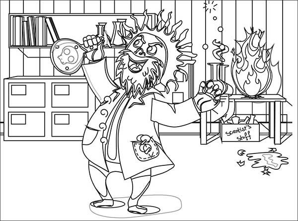 cientista maluco desenhos de ciência