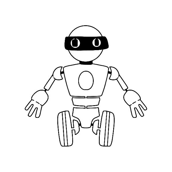 com ovo robôs para colorir