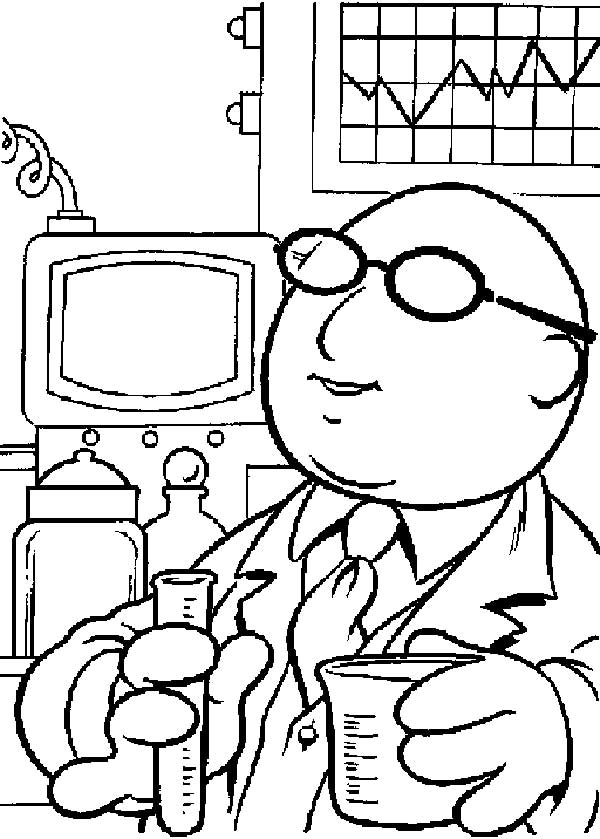 desenho de cientista grandes