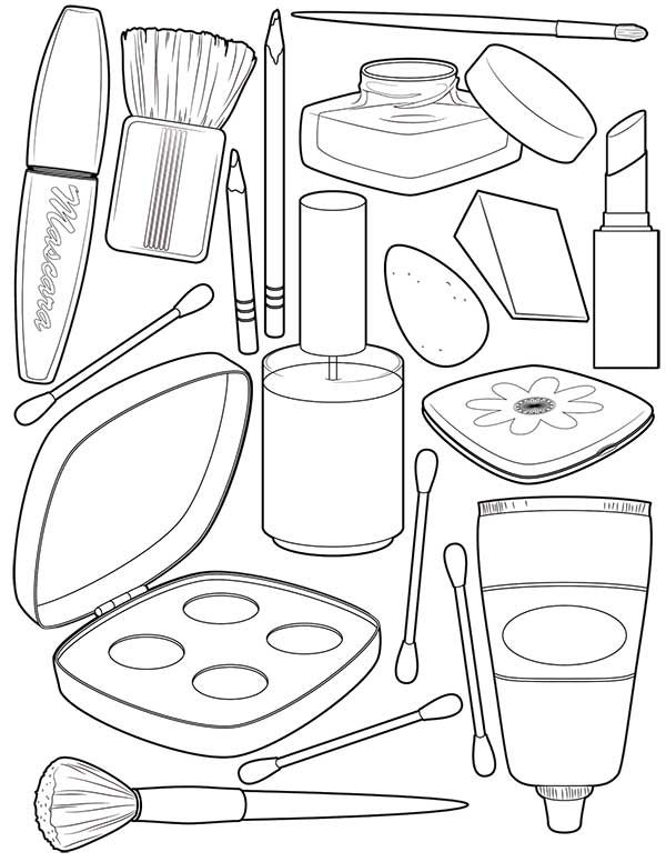 65+ Desenhos de Maquiagem para Imprimir e Colorir/Pintar