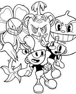 85+ Desenhos do Cuphead para Imprimir e Colorir/Pintar
