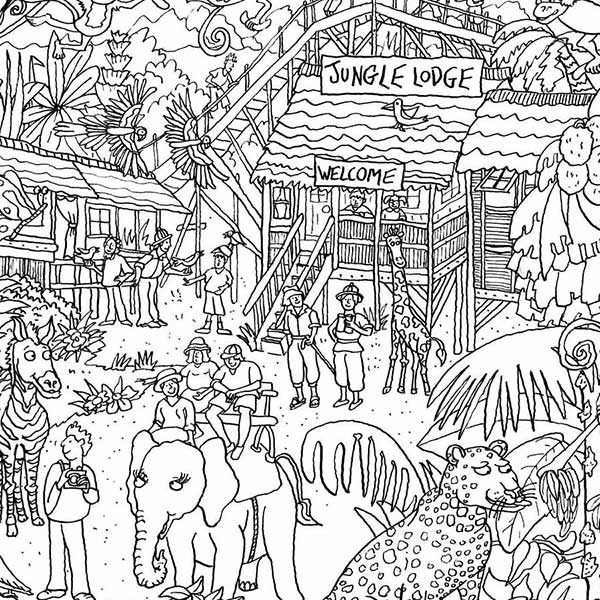 desenhos de safari para imprimir
