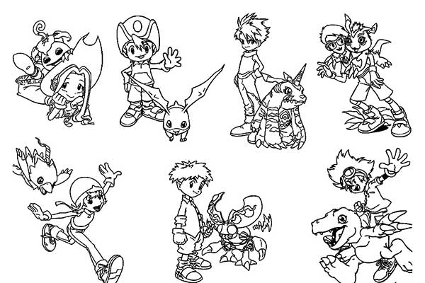 desenhos do digimon para imprimir do manga