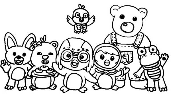pororo para colorir