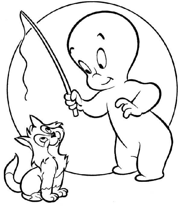 fantasminha camarada com gatinho