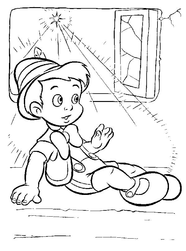 filho do gepeto Desenhos do Pinóquio para pintar