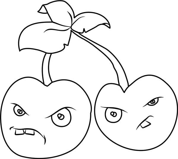 frutinhas desenhos de plantas para colorir