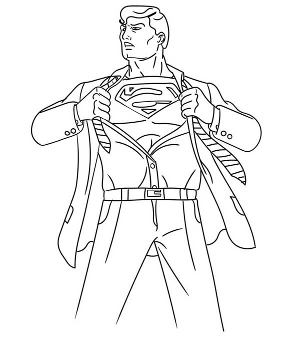 kark clent super man para colorir