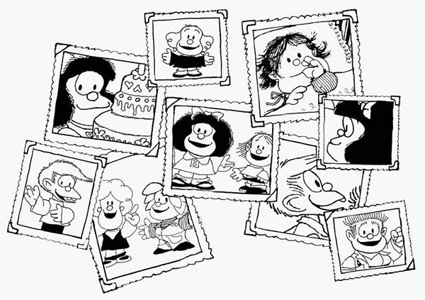 mafalda para colorir desenhos das tirinhas