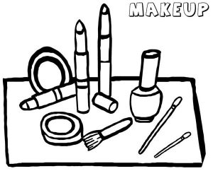 65+ Desenhos de Maquiagem para Imprimir e Colorir/Pintar