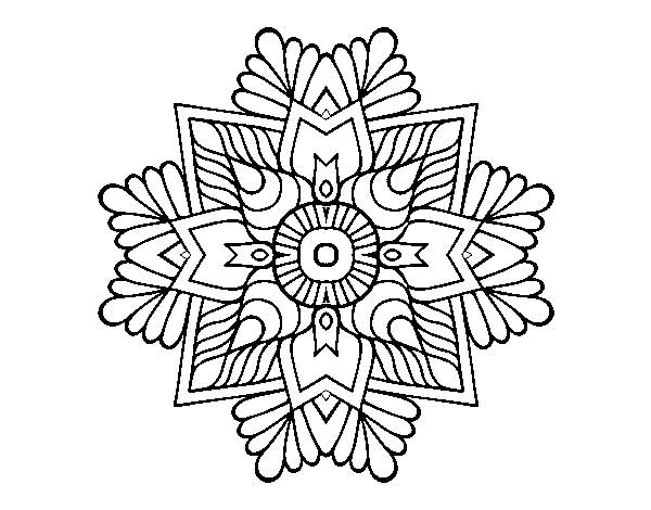 mandala em formato de flor formato de mandala