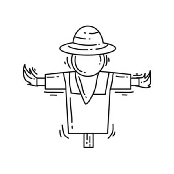 55+ Desenhos de Espantalhos para Imprimir e Colorir