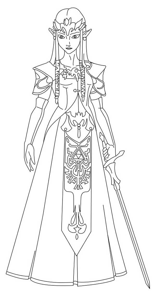 princesa zelda para pintar