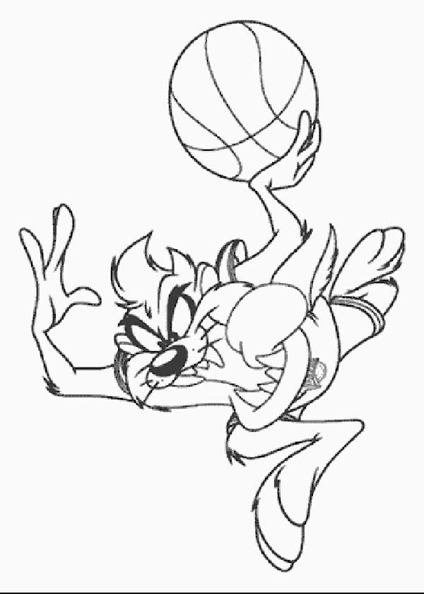 taz jogando basquete taz jogando basquete