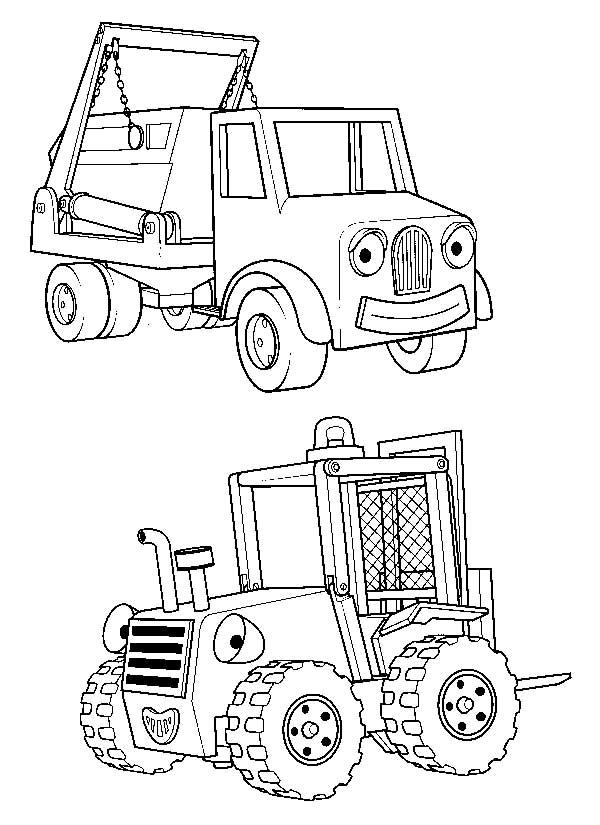 veiculos de engenharia Desenhos de Bob, o Construtor para pintar