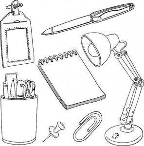 85+ Desenhos de Material Escolar para Imprimir e Colorir