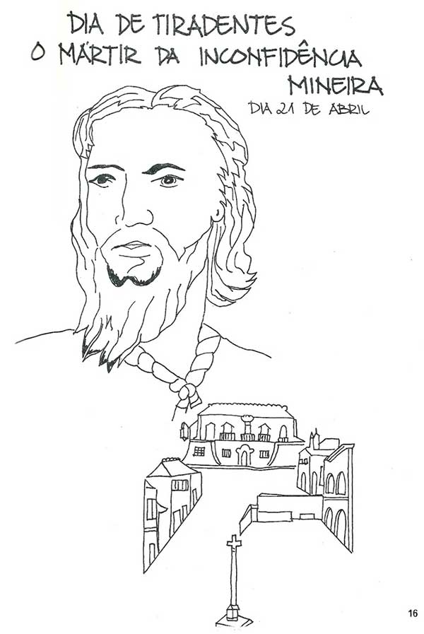 55+ Desenhos Educativos de Tiradentes para Colorir