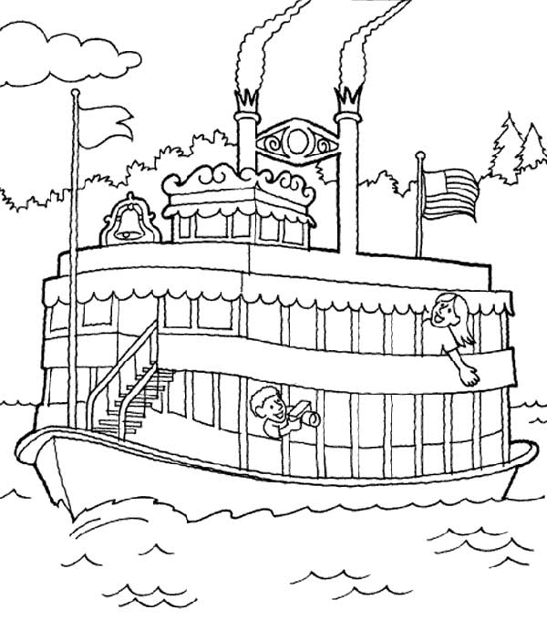 navio para colorir