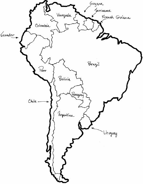 mapa da américa