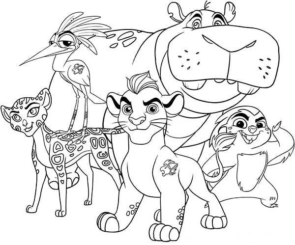 50+ Desenhos de A Guarda do Leão para Colorir/Pintar