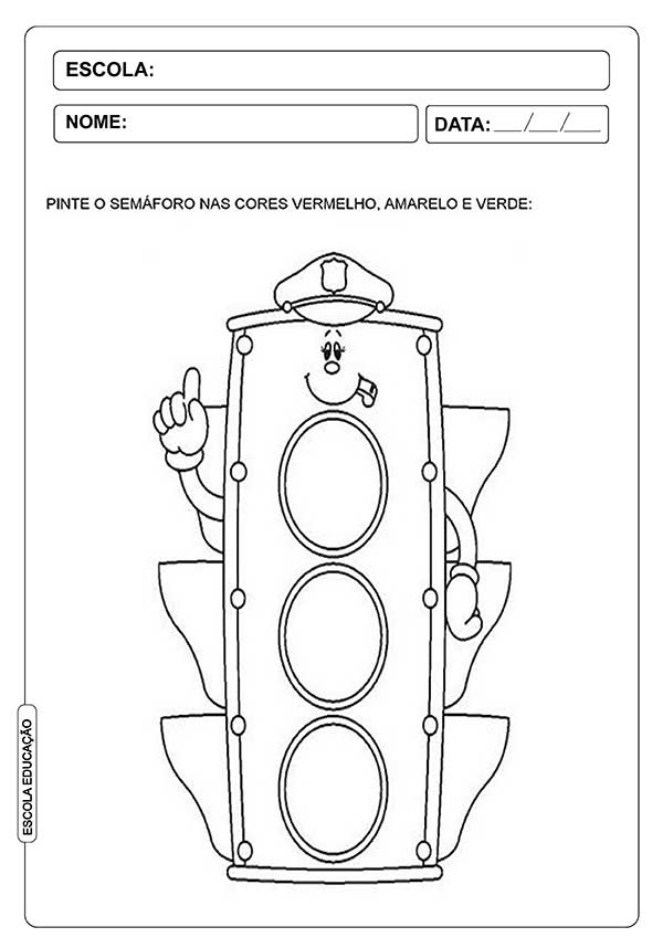 semaforo para colorir 1