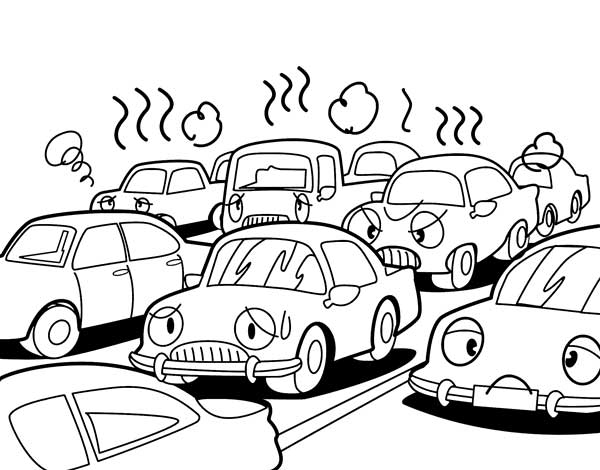 150+ Desenhos Educativos de Trânsito para Colorir/Pintar