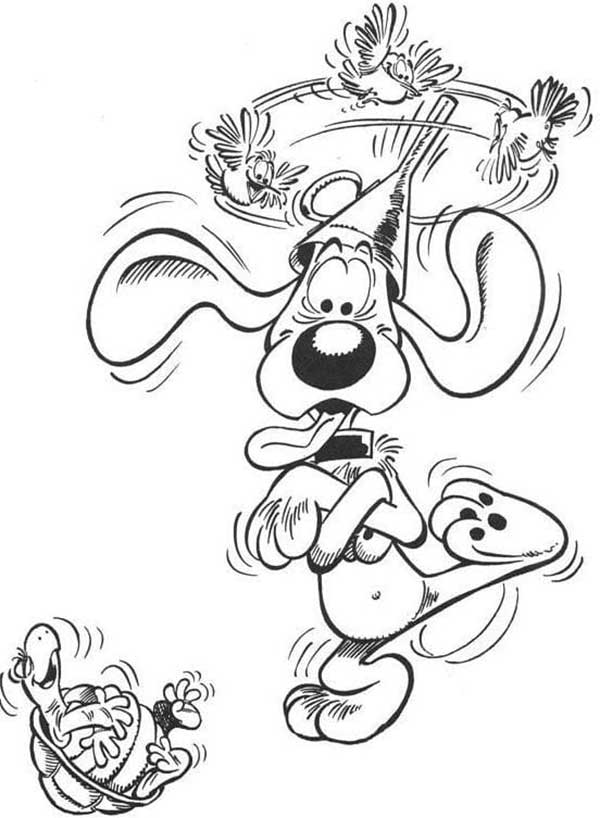 cachorro Marsupilami para colorir