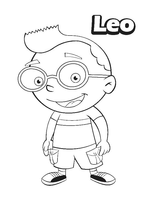 desenhos do leo Mini Einsteins para colorir