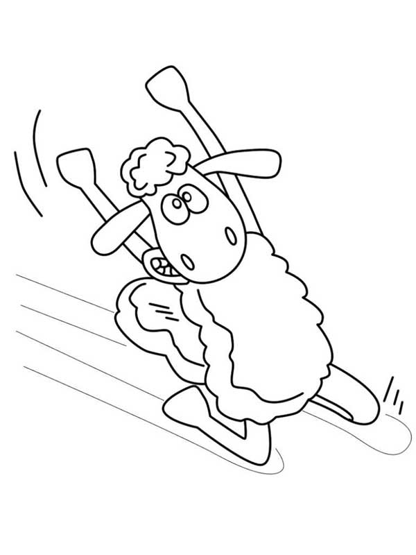escorregando Desenhos de Shaun, o Carneiro para pintar