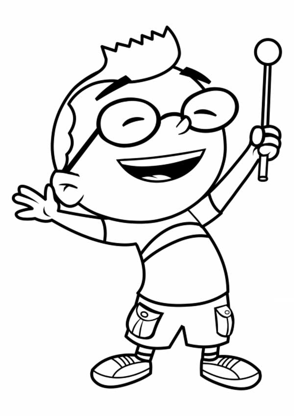 leo para impressao Mini Einsteins para colorir