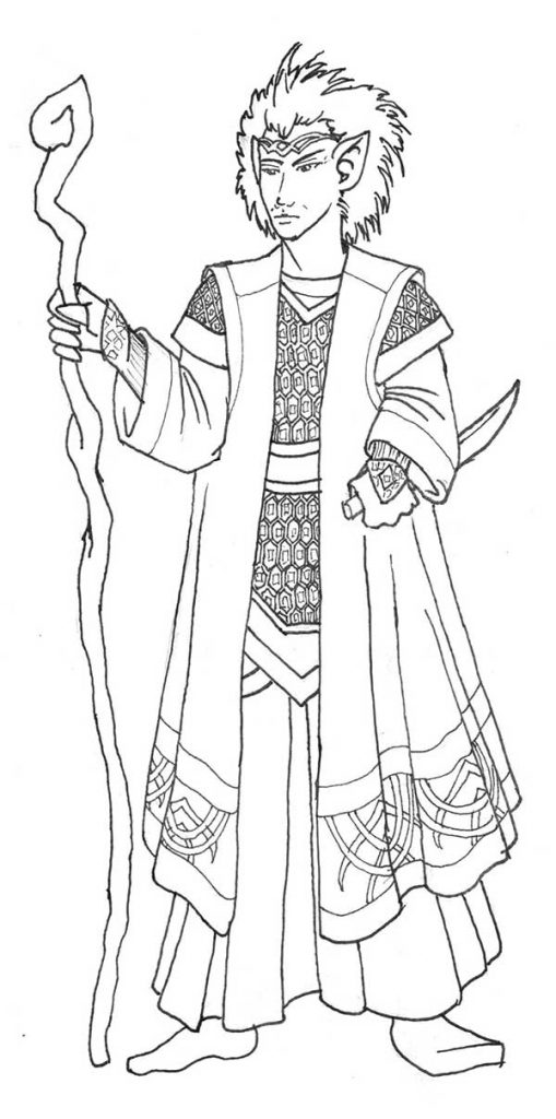 medieval desenhos de mago