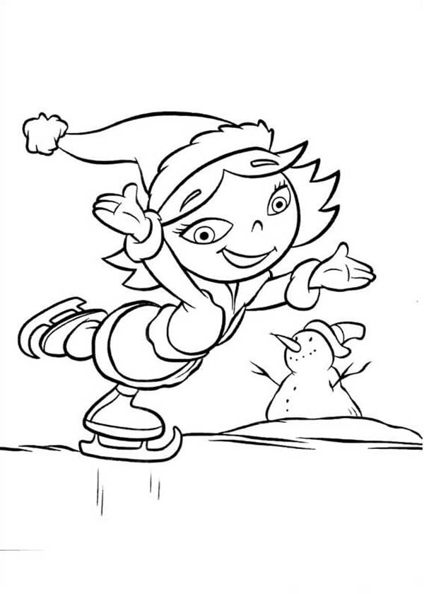na neve Desenhos de Mini Einsteins para colorir