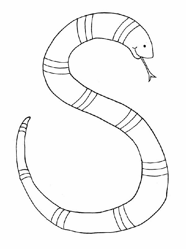 em forma de cobra