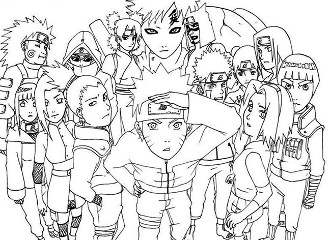 150+ Desenhos do Naruto Shippuden para Imprimir e Colorir
