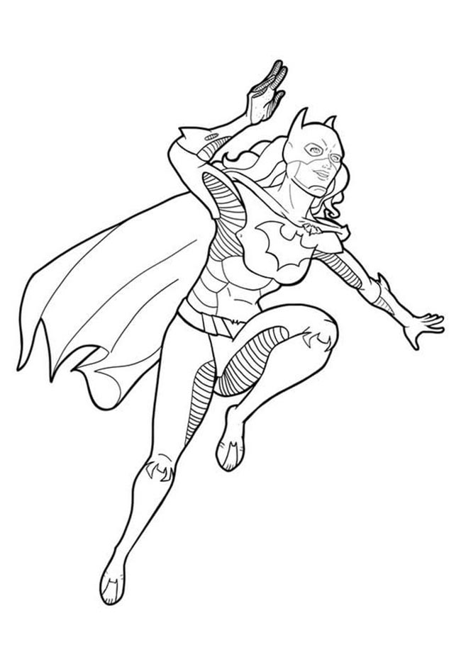 desenhos de Batgirl para impressao para download