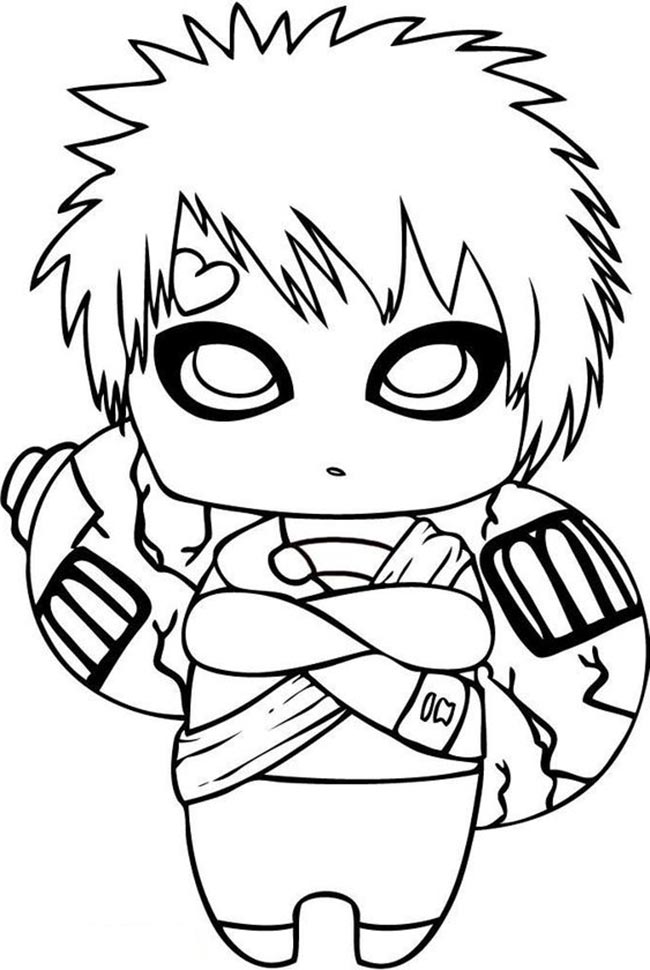 85+ Desenhos do Gaara para Imprimir e Colorir/Pintar