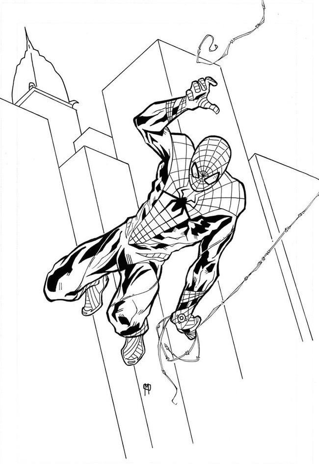 spider man para pintar