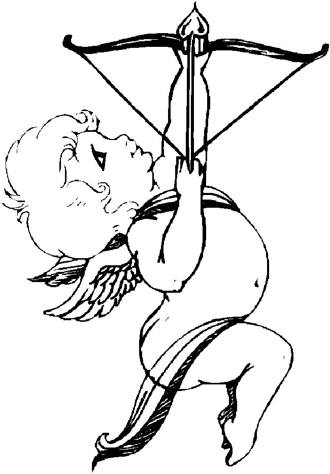lenda do folclore Desenho de Cupido para colorir