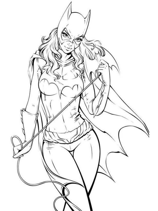 os mais legais 9 Desenhos de Batgirl para pintar