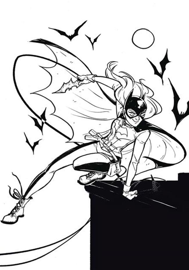 para meninas Desenhos de Batgirl para colorir