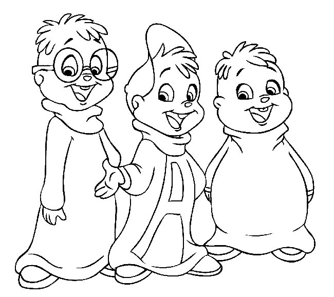 Alvin e os Esquilos para imprimir Alvin e os Esquilos para colorir