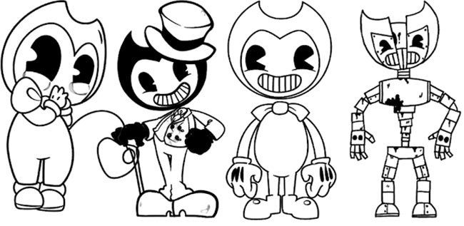 Desenhos do Bendy para pintar