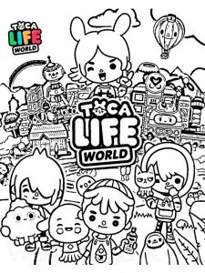 35+ Desenhos do Toca Life World para Imprimir e Colorir/Pintar