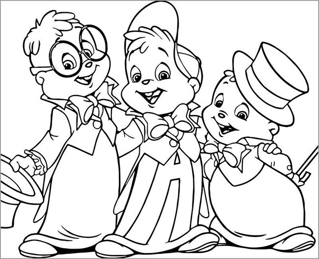alvin para colorir cenas do filme