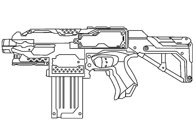 arma da nerf para imprimir