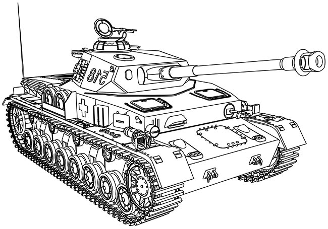 75+ Desenhos de Tanques de Guerra para Imprimir e Colorir