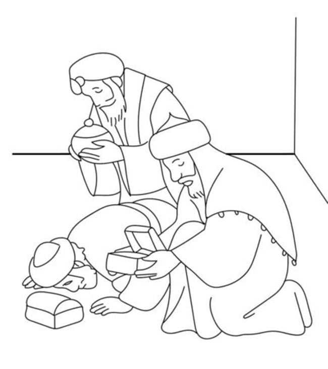 Três Reis Magos para pintar