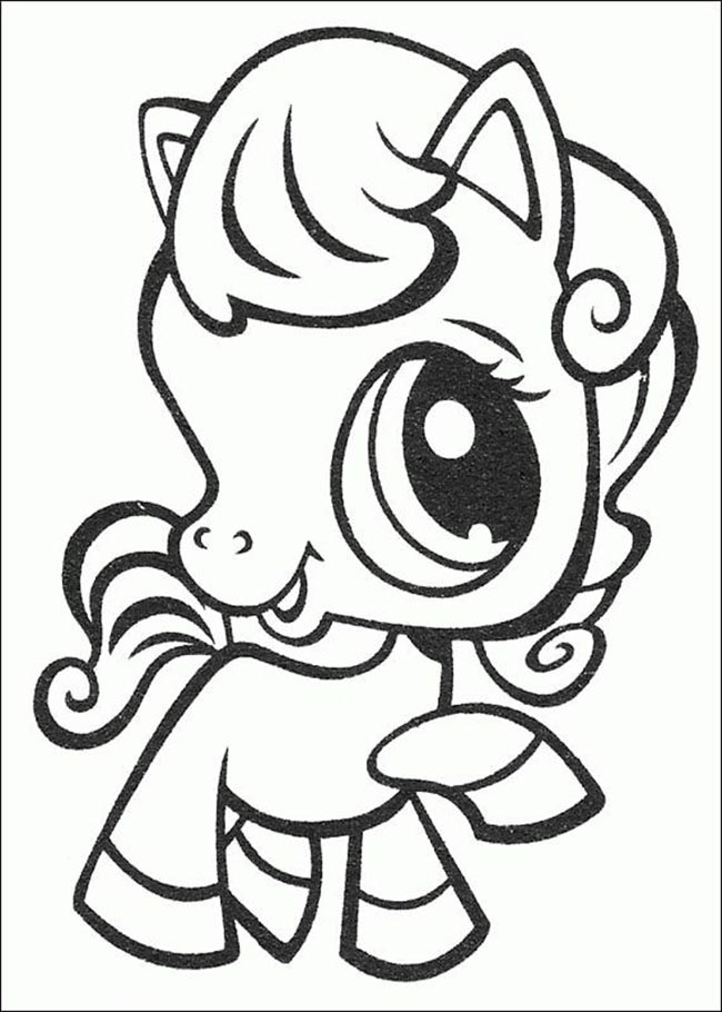 cavalo Littlest Petshop para colorir