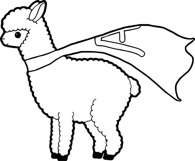 Desenhos de Lhamas para colorir