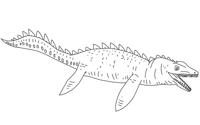 37+ Desenhos de Mosassauro para Imprimir e Colorir/Pintar
